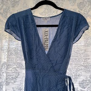 XIX palms wrap dress